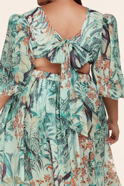 The Maxi Sage Tropical Dress